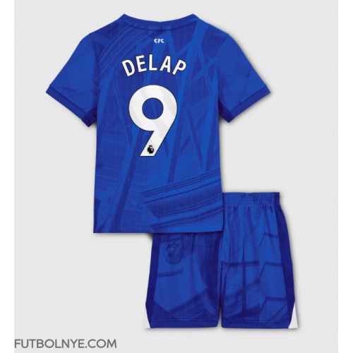 Camiseta Chelsea Liam Delap #9 Primera Equipación para niños 2025-26 manga corta (+ pantalones cortos)